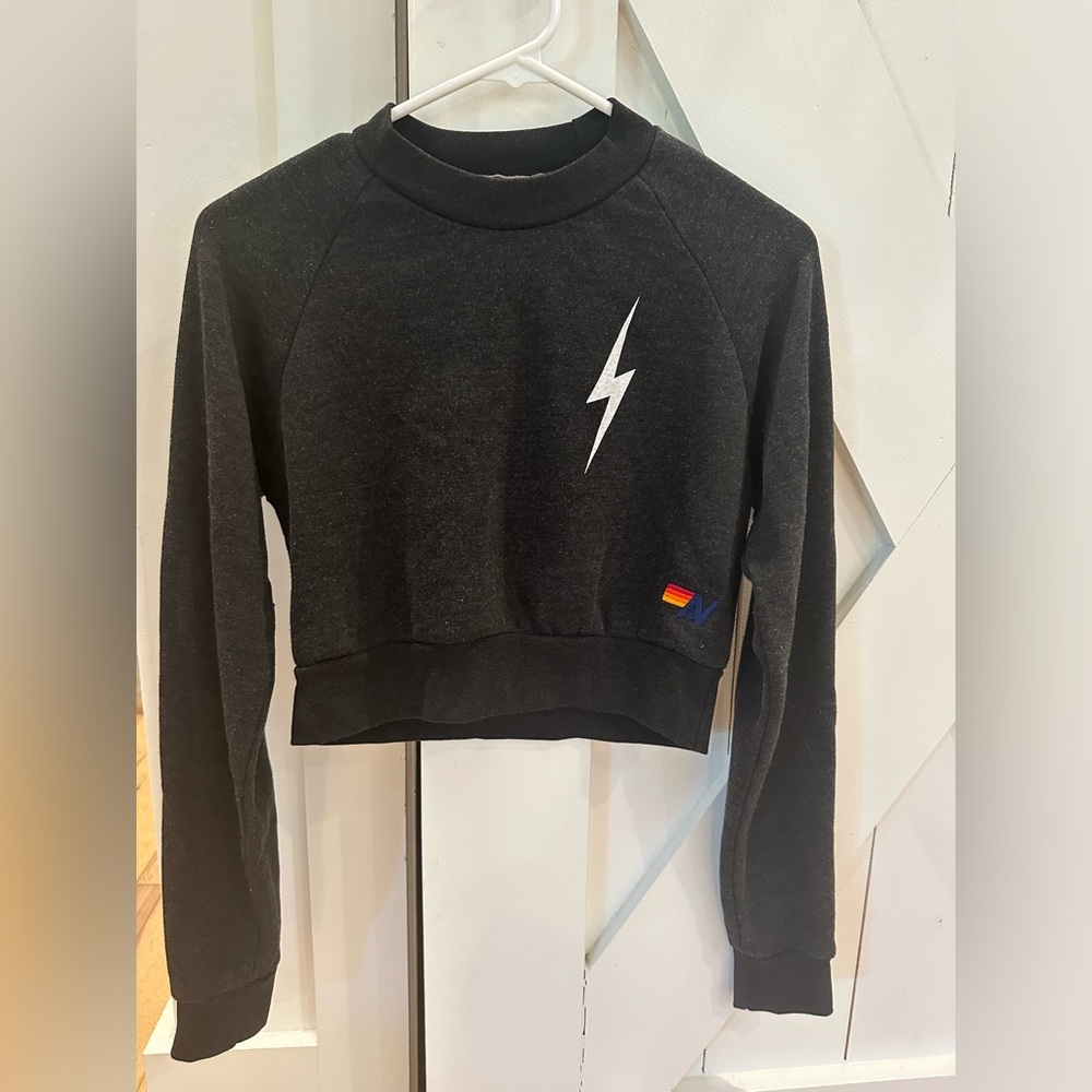 Aviator Nation Crop XS Black sweatshirt